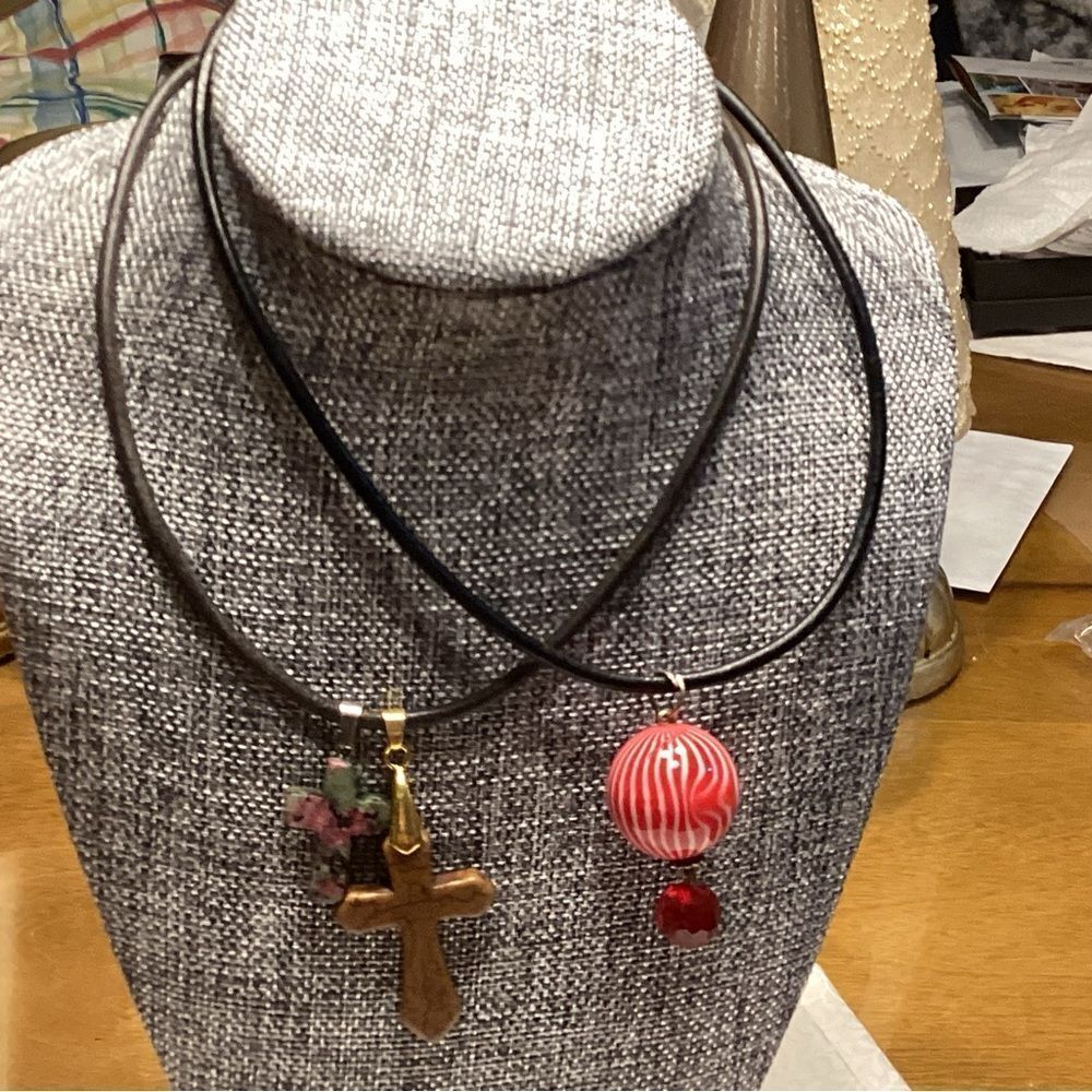 Two Black Corded Necklaces